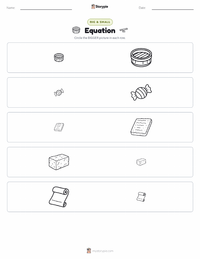 Equation printable worksheet preview