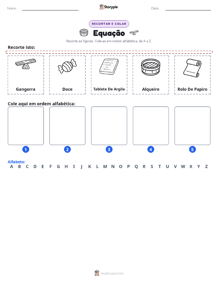 Recortar & Colar Alfabeto