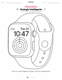 Pagina da colorare di Smartwatch per bambini