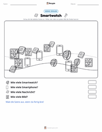 Smartwatch druckbare Arbeitsblatt Vorschau