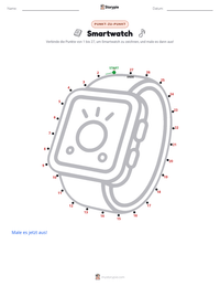 Smartwatch druckbare Arbeitsblatt Vorschau