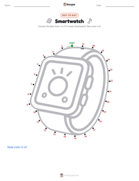 Smartwatch printable worksheet preview