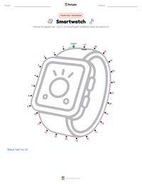 Smartwatch afdrukbare werkblad voorbeeld