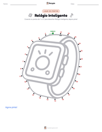 Prévia da folha de atividades imprimível Smartwatch