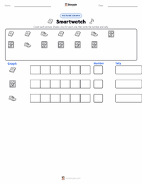 Smartwatch printable worksheet preview