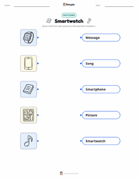 Smartwatch printable worksheet for kids