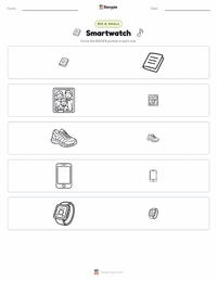 Smartwatch printable worksheet preview