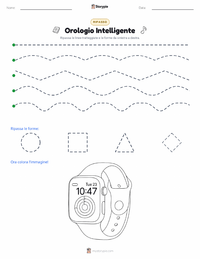 Anteprima della scheda stampabile di Smartwatch