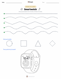 Podgląd drukowalnego arkusza ćwiczeń Smartwatch