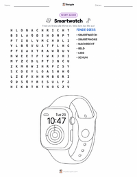 Smartwatch druckbare Arbeitsblatt Vorschau
