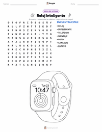 Vista previa de la hoja de trabajo imprimible de Reloj inteligente