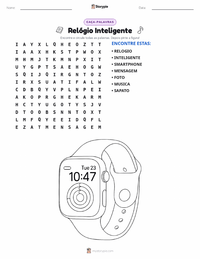 Prévia da folha de atividades imprimível Smartwatch