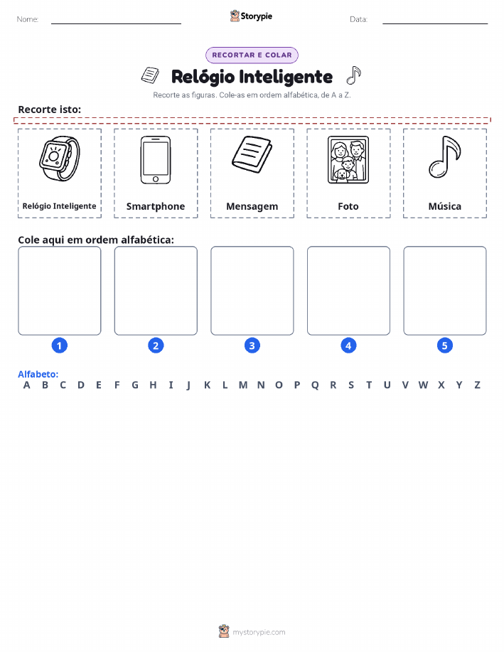 Recortar & Colar Alfabeto
