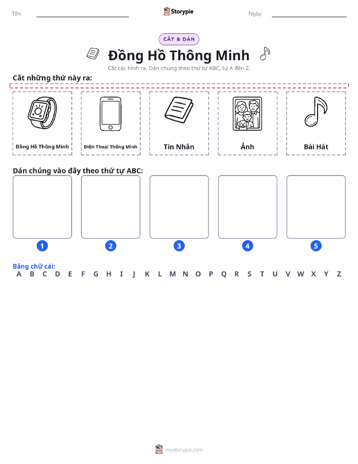 Cắt & Dán Chữ Cái