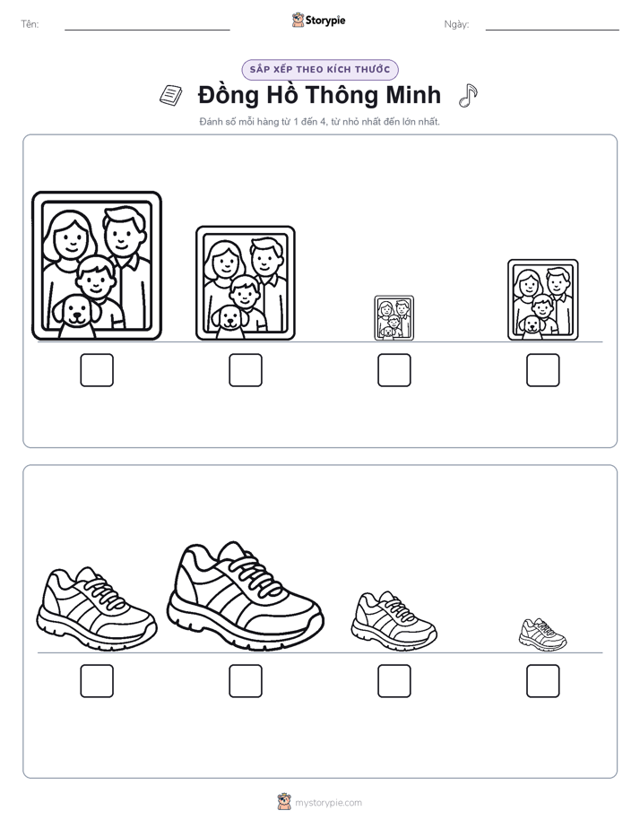 Thứ Tự Kích Thước