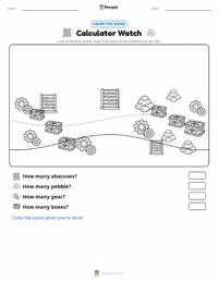 Calculator Watch printable worksheet preview