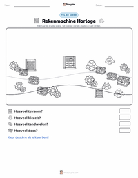 Rekenmachine afdrukbare werkblad voorbeeld