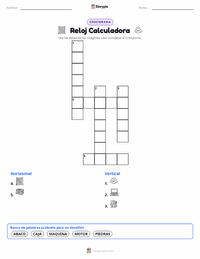 Vista previa de la hoja de trabajo imprimible de Calculadora