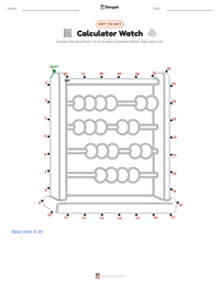 Calculator Watch printable worksheet preview