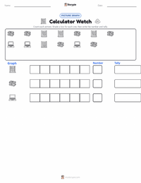 Calculator Watch printable worksheet preview