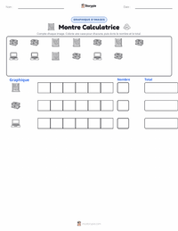 Aperçu de la feuille de travail imprimable Calculatrice