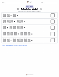Calculator Watch printable worksheet preview