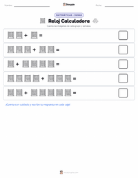 Vista previa de la hoja de trabajo imprimible de Calculadora