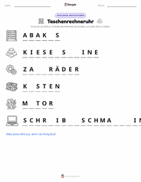 Taschenrechner druckbare Arbeitsblatt Vorschau