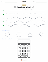 Calculator Watch printable worksheet preview