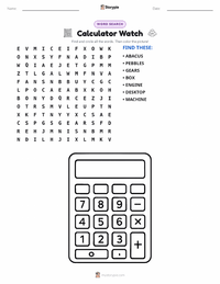 Calculator Watch printable worksheet preview