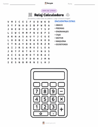 Vista previa de la hoja de trabajo imprimible de Calculadora