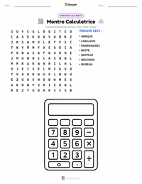 Aperçu de la feuille de travail imprimable Calculatrice