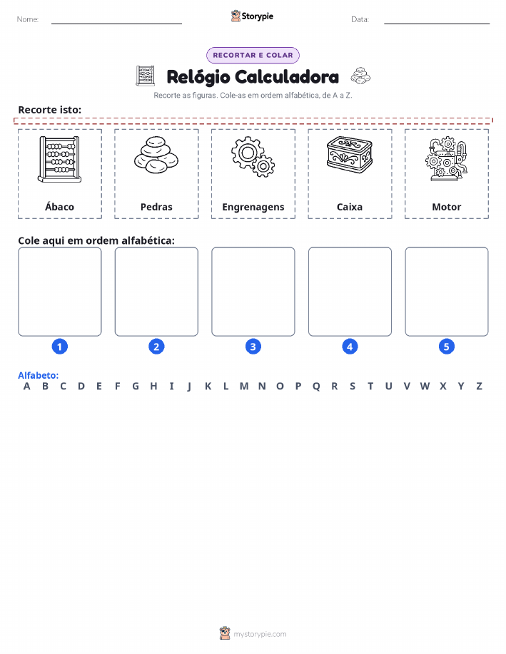 Recortar & Colar Alfabeto
