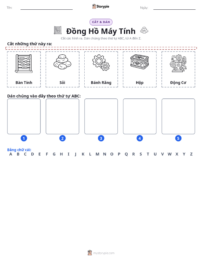 Cắt & Dán Chữ Cái
