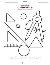 Page de coloriage Géométrie pour les enfants