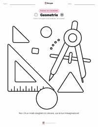 Pagina da colorare di Geometria per bambini