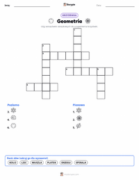 Podgląd drukowalnego arkusza ćwiczeń Geometria
