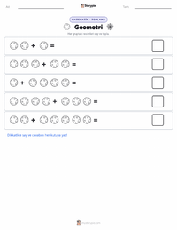 Geometri yazdırılabilir çalışma sayfası önizlemesi
