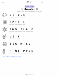 Geometry printable worksheet preview