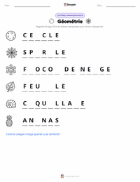 Aperçu de la feuille de travail imprimable Géométrie