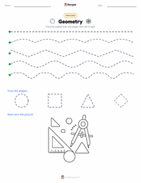 Geometry printable worksheet preview