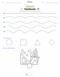 Geometrie afdrukbare werkblad voorbeeld
