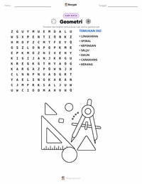 Prabaca lembar kerja cetak Geometri
