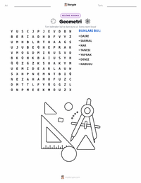 Geometri yazdırılabilir çalışma sayfası önizlemesi