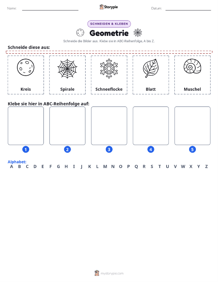 Schneiden & Einfügen Alphabet