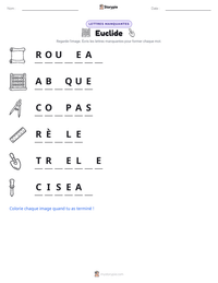 Aperçu de la feuille de travail imprimable Euclide