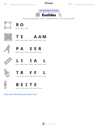 Euclides afdrukbare werkblad voorbeeld