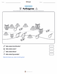 Pythagoras druckbare Arbeitsblatt Vorschau