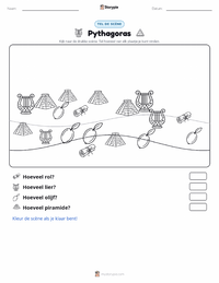 Pythagoras afdrukbare werkblad voorbeeld