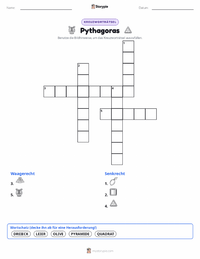 Pythagoras druckbare Arbeitsblatt Vorschau